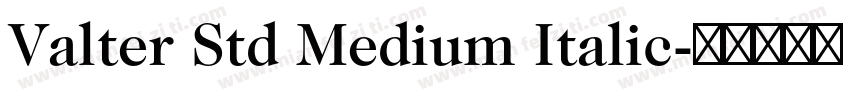 Valter Std Medium Italic字体转换